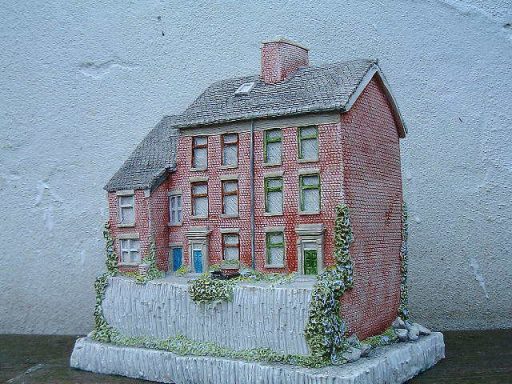 Unique bespoke hand sculpted miniature replica homes and houses