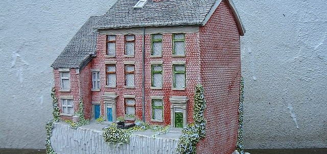 Unique bespoke hand sculpted miniature replica homes and houses and wedding venues