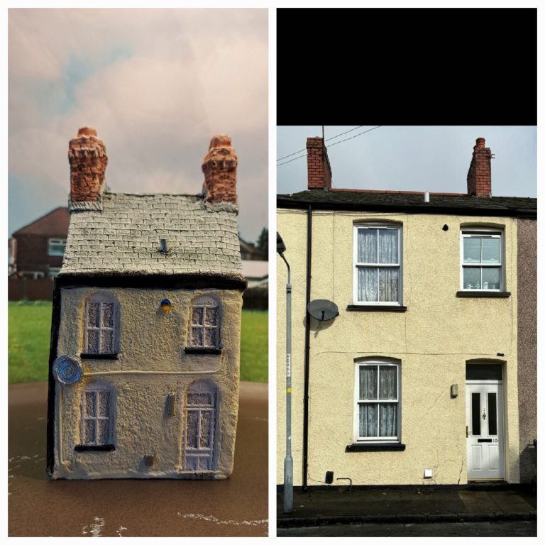 Unique bespoke hand sculpted miniature replica homes and houses and wedding venues