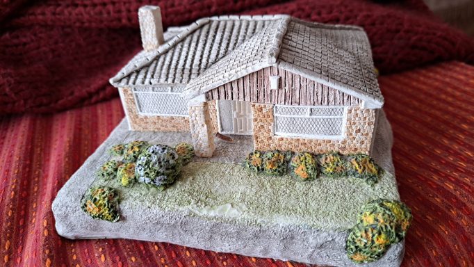 Unique bespoke hand sculpted miniature replica homes and houses