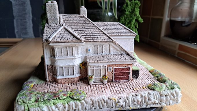 Unique bespoke hand sculpted miniature replica homes and houses
