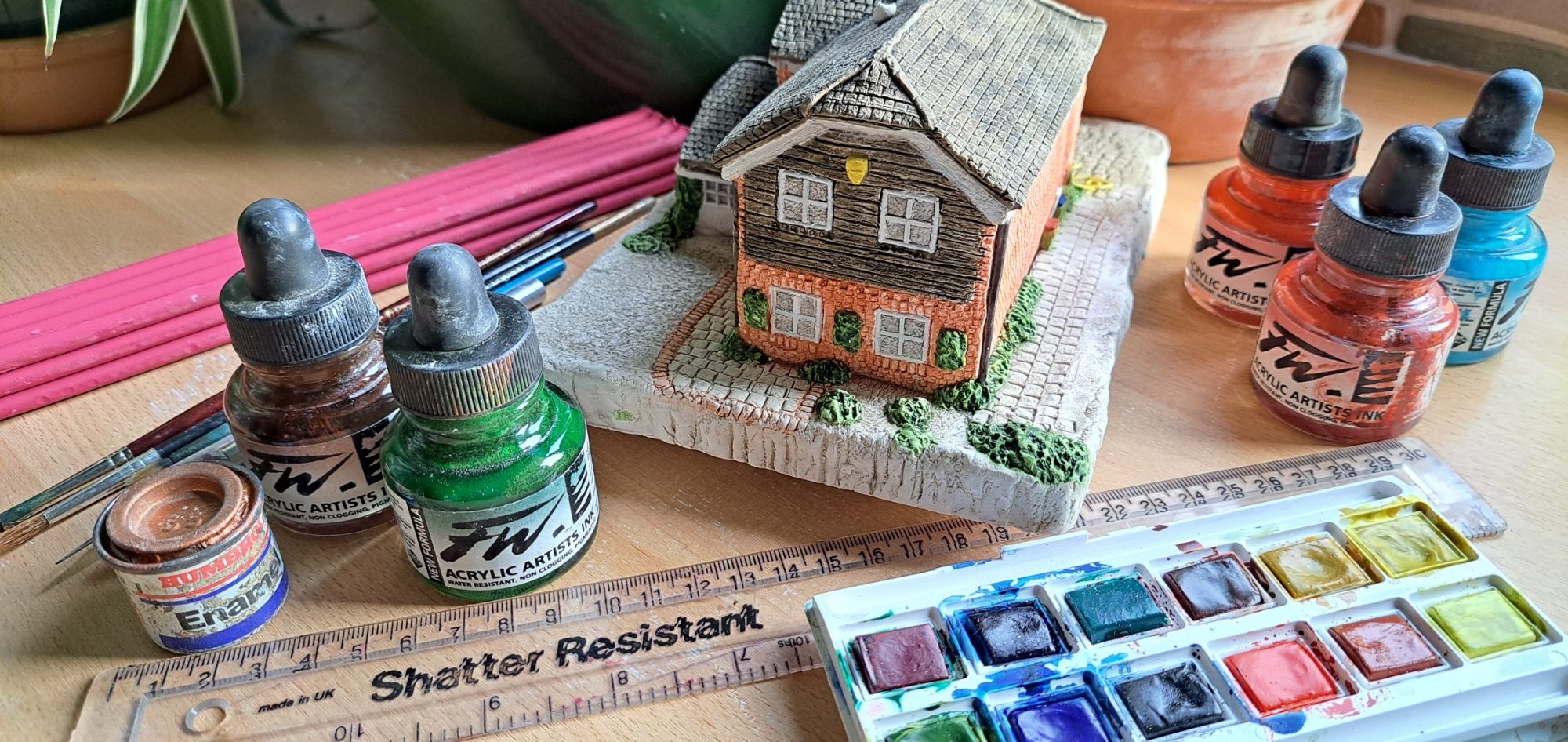 Unique bespoke hand sculpted miniature replica homes and houses and wedding venues